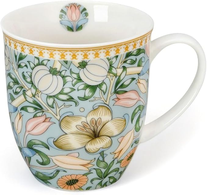 STP GOODS Porcelain Mug 13.5 fl. oz. - Set of 2 in Gift Box Coffee Cup, Gift for Women and Men (Morris Garden) | Coffee Cup, Gift for Women and Men