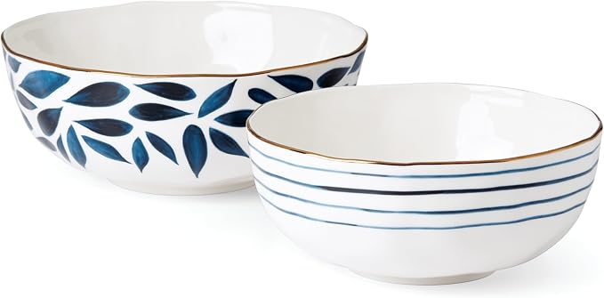 Lenox Blue Bay 2-Piece Nesting Bowl Set, 5.51