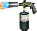 Propane Torch Kit - 5500W High-Powered Kitchen Blow Torch, Adjustable Flame Weed Burner Multipurpose Lighter for Cooking BBQ Camping Gardening Pet Care DIY Projects (Tank NOT Included) - Camouflage