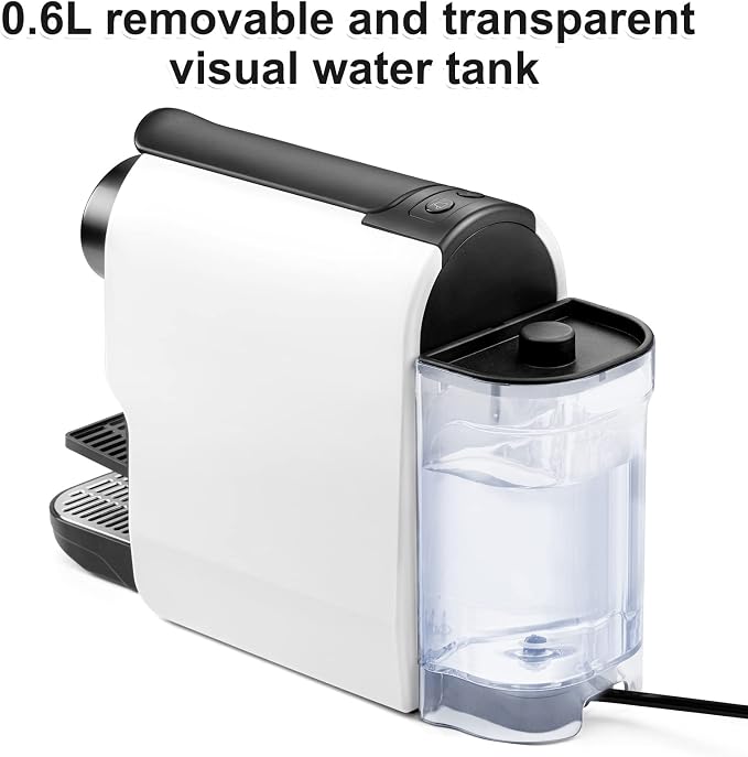 beanglass Mini Espresso Machine Compatible for NS Original Line Pods, Compact Capsule Coffee Maker with 20 Bar High Pressure Pump, 22 oz Removable Water Tank