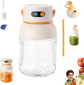 Portable Electric Juicer Cup with Zero Cord Hassle, Fresh Juicer Portable Blender with Digital Display, Leakproof USB-C Rechargeable Personal Blender for Home, Travel, Easy Clean (a,1000ml)