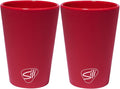 Silipint 1.5oz Silicone Shot Glasses – Pack of 2 Unbreakable, BPA-Free, Non-Toxic, Dishwasher & Freezer Safe Cups – Colored Shot Glasses for Cold Beverages, Cocktails, Travel, Party (Classic Red)