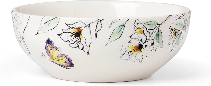 Oneida Dinnerware Set, Botanica 12-Piece Dinnerware Set, Service For 4, Porcelain Material, Dishwasher And Microwave Safe, Bowls, Plates And Bowls, Dinner Dishes, Plates, Home (Green, 12 Piece)