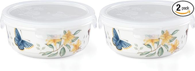 Lenox Butterfly Meadow Round Serve and Store, Large (Pack of 2)