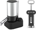 KITCHENDAO Rechargeable Electric Wine Aerator Dispenser and Luxury 3 in 1 Wine Opener with Foil Cutter