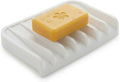 Effilogic Silicone Sponge Holder, Soap Dish, Self Draining Kitchen Sink Organizer, Kitchen Accessories, Medium White