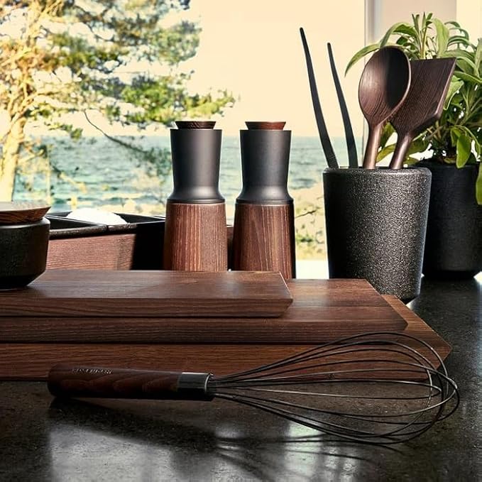 Rosendahl RA Multi Purpose Salt and Pepper Grinder, Black, 7.9"H, Designed by Jesper Vollmer, Gift Box Included