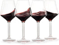 Unbreakable European Style Plastic Crystal, Stemmed Wine Glasses | Set of 4 | Acrylic Tritan Drinkware, Unbreakable Clear Color Shatterproof BPA-free, Reusable, Floating Pool & Indoor & Outdoor, 18oz