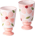 KAMMAK Ceramic Mug - Hand-Painted Coffee and Tea Mug - 400ML Vintage Breakfast Cups - Cute Mugs for Women - Ideal for Birthday - Afternoon Tea & Housewarming Gifts, GX017