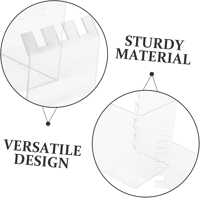 GLEAVI 2pcs Acrylic Food Bag Stand Holder Hands Zip Bag Rack for Prep and Storage Compatible Freezer Lightweight and Portable Design