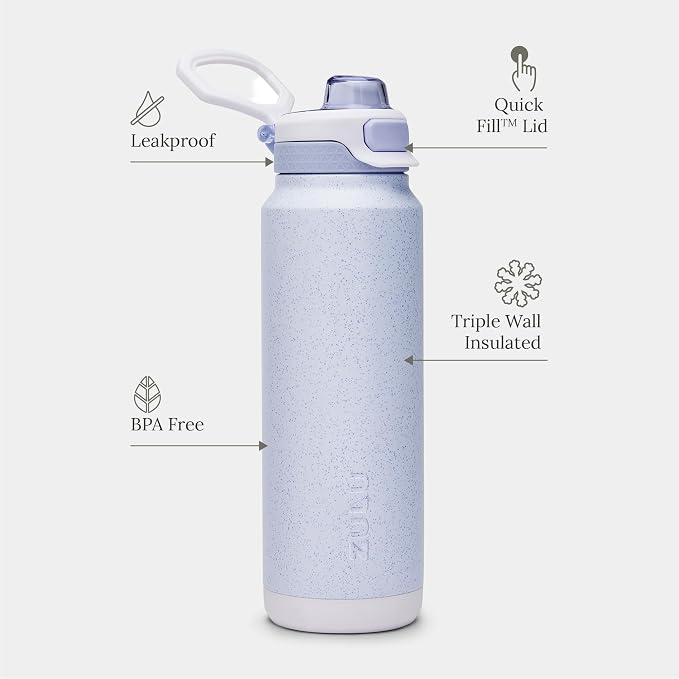 ZULU Powerfill Pro 32oz Stainless Steel Water Bottle - Glacier Drift