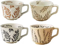 Ceramic Coffee Mugs 12 oz, Cups Set of 4, Mug for Coffee Milk Latte Cappuccino Tea, for Office Home shwasher Microwave Freezer Safe(Golden)