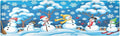 Christmas Winter Blue Snowman Snowflakes Trivet Table Runner 40 Inches Long Trivet for Hot Pots and Pans/Hot Dishes,Table Protector Heat Up to 230F, Decorative Hot Plates Mat for Kitchen Countertop