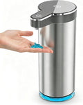 Automatic Liquid Soap Dispenser, 12oz Rechargeable Touchless Soap Dispenser, 4 Levels Adjustable Infrared Sensor Dish Soap Dispenser for Bathroom,Kitchen,Hotel