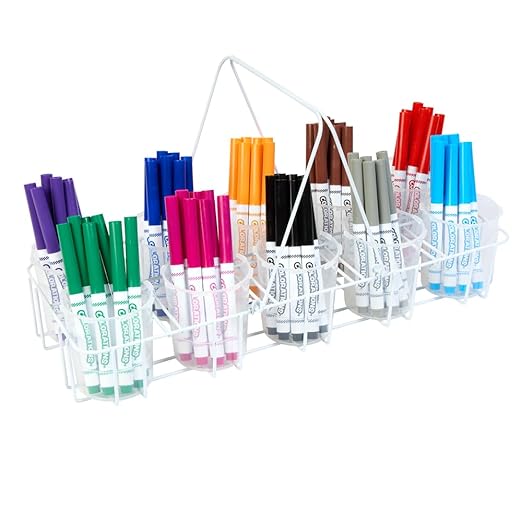 Colorations Paint Cup Caddy for Kids Painting Supplies ( 17 1/4"L x 6 3/4"W x 2 5/8"H)