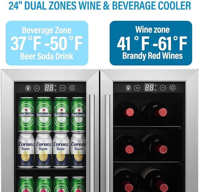 Compact 176 Can/5.4Cu.Ft Mini Fridge For Soda, Beer Or Wine, Portable Small Beverage Refrigerator With Digital Display&Removable Shelves &Reversible Glass Front Door For Office, Dorm, Bar