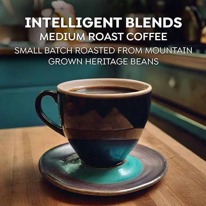 Intelligent Blends Medium Dark Roast Coffee Pods, 100 ct, Single Serve Pods – 100% Arabica Coffee, Compatible with Keurig K Cups Maker