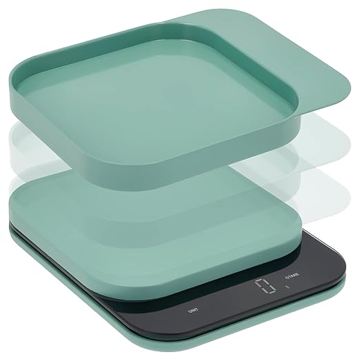 Rosti Mensura Kitchen Scale Accurate Measurements Made Effortless - Experience Precision Cooking with Battery - Powered Convenience - Requires 3 AAA Batteries for Reliable Performance (Nordic Green)