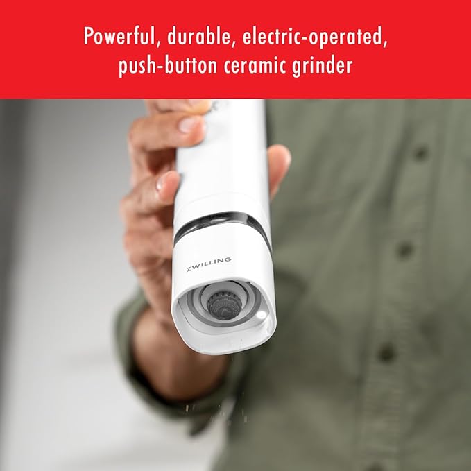 ZWILLING Enfinigy Electric Salt/Pepper Mill - White