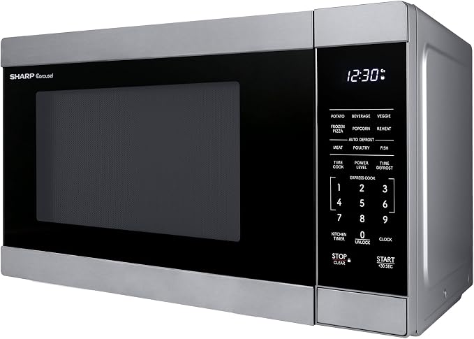 Sharp SMC1162KS 1.1 cu. ft. 1000W Stainless Steel Countertop Microwave Oven