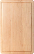 Vandroop Hard Maple Cutting Board for Kitchen - 16"x10"x1.06" Reversible Wood Chopping Board with Juice Groove, Edge Grain Butcher Block