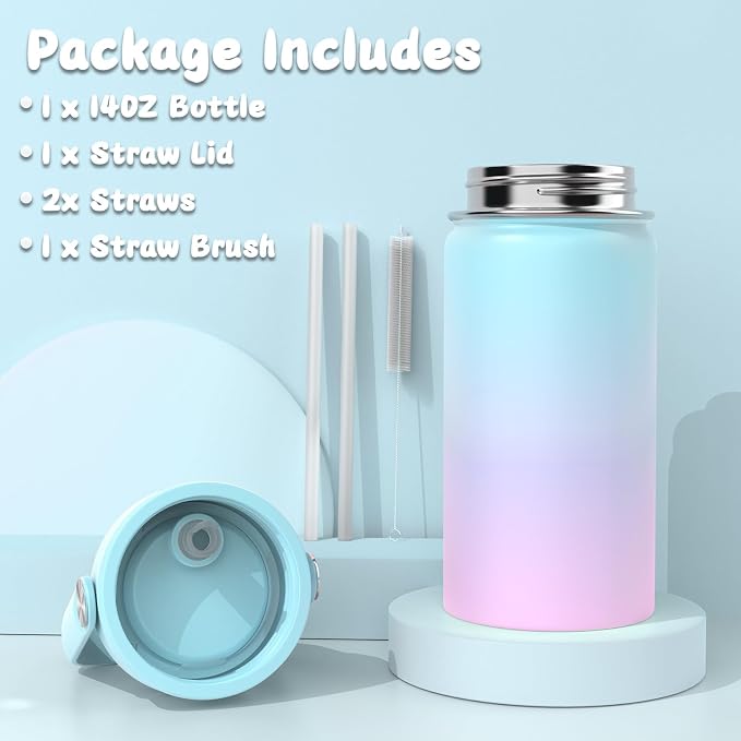 DIGOBAY Girls Backpack - Includes 14oz Insulated Water Bottle, Girls School Backpack Set with Lunch Bag & Pencil Case, Girl Teens for Elementary Preschool Middle School