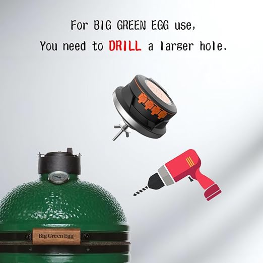 Bluetooth Digital Grill Thermometer, Smart Smoker Thermometer with 2 Meat Probes, Real Time Monitoring BBQ Meat Thermometer for Kamado Joe Grills Smoker Big Green Egg