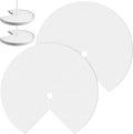 2 Pcs Lazy Susan Shelf Liner 31 Inch EVA Lazy Susan Shelf Liner Non-Adhesive Protection Mats for Cabinet Fridge Refrigerator Pantry Sink Cupboard Storage (Diamond Pattern,White)