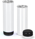 2 Pack 20 Oz Music Speaker Tumbler, Sublimation Music Tumbler Blanks, Double Wall Vacuum Insulated Coffee Mug with Detachable LED Light, Speaker Cup (Black)