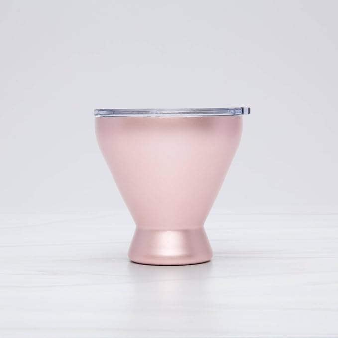 Cambridge EPCNY2APNCB2DS 11 Oz Insulated Brushed Pink All Purpose Cocktail Tumblers, Set Of 4