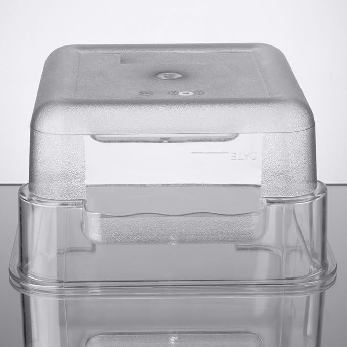 Soro Essentials- 2 qt. Polycarbonate Square Food Storage Container with Graduated Markings Clear Color- Stackable Storage Bin Plastic Food Container with Handle for Pantry Organizer Storage Kitchen