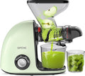 2nd Edition Cold Press Juicer, SiFENE Slow Masticating Juicer Machines for Fruit & Vegetable, Juice Maker Extractor with Dual Mouth, Quiet Motor & Anti-Clog Function, Easy to Clean, Green