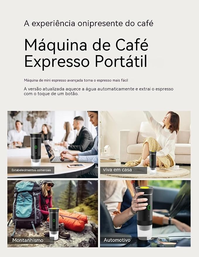 Wireless Portable Electric Coffee Maker with USB-C, Self-Heating, Rechargeable Espresso Coffee Machine for Travel, Camping, RV,Home,Office (green)