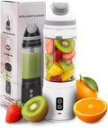 Rechargeable Smoothie Blender 700ml – Portable Mini Travel Blender for Shakes and Smoothies with Six Stainless Steel Blades and USB Charging (White and Gray)
