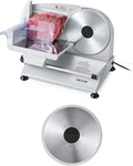 VEVOR Meat Slicer, 7.5" Electric Deli Slicer with 2 SUS420 Blades & 0-0.6" Adjustable Thickness, 200W Home Food-Slicer for Frozen Meat, Ham, Baguett, Steak, UL Approved