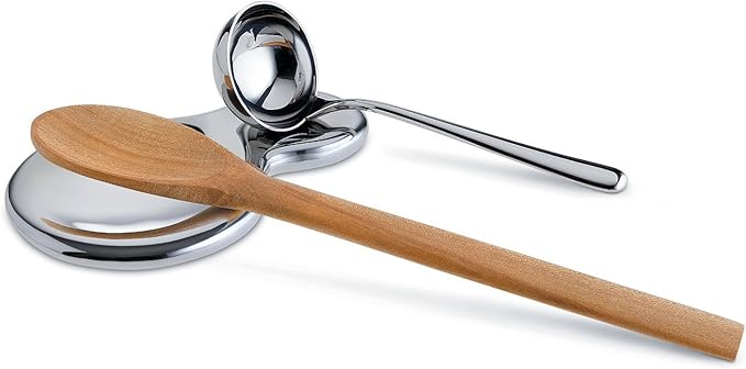 Alessi "T-1000" Spoon Rest in 18/10 Stainless Steel Mirror Polished, Silver