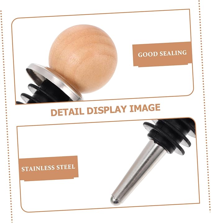 PRETYZOOM 8pcs Stainless Steel Wine Bottle Stopper Vacuum Sealed Stoppers for Wine and Oil Bottles and Reusable and Entertaining