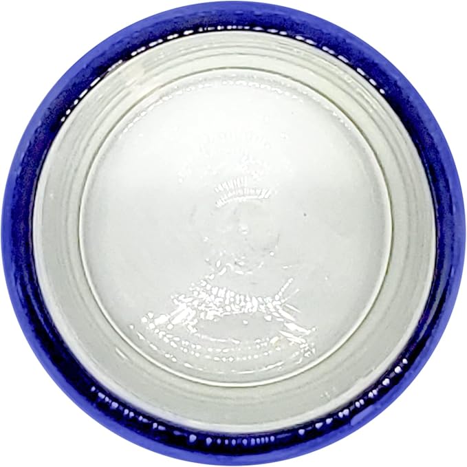 Cobalt Blue Rim 9 oz Juice Glasses (set of 6), Recycled Glass, Lead-free, Toxin-Free (9 oz Juice)