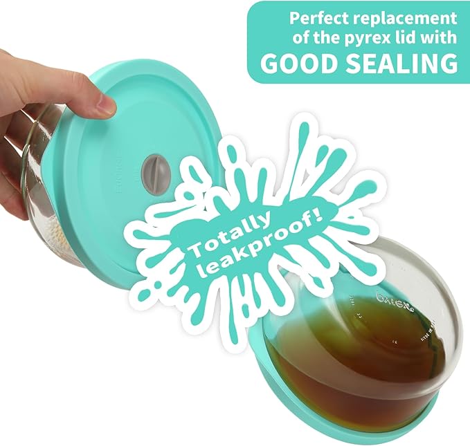 Replacement Lids for 7200-PC 2 Cup and 7201-PC 4 Cup and 7402-PC 6/7 Cup, Silicone Round Storage Cover Lid for Anchor Hocking Glass Bowl 6 Pack Multiple Colors