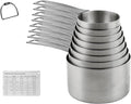 Stainless Steel Measuring Cups set of 8 measuring cups and 1 Magnetic Conversion Chart,1 Locking Ring,The Durable and Portable Kitchen Measuring Kit for Cooking and Baking