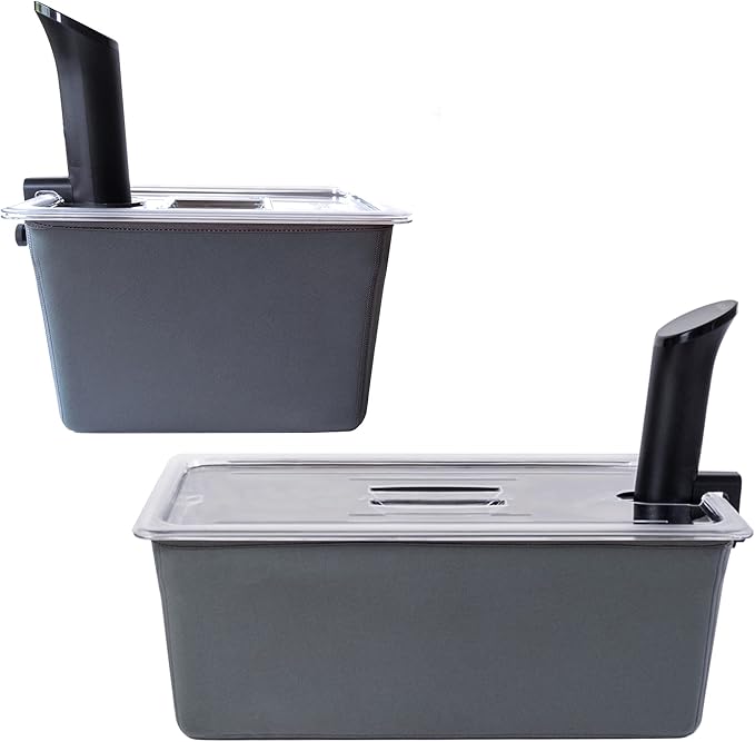Väeske 12 + 26 QT Insulated Sous Vide Container Set with Lids & Neoprene Sleeves – Dual-Size Water Bath Containers for Precision Cooking – Compatible with Anova, Joule, Instant Pot, Nano