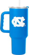 Logo Brands NCAA 40 oz Tumbler with Handle -Stainless Steel Insulated Travel Tumbler with Straw Lid – Powder Coated, Leak-Resistant, Keeps Drinks Hot/Cold – Great for Tailgating, or Everyday Use