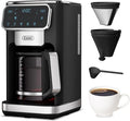 Gevi 12-Cup Programmable Coffee Maker with Touchscreen, Strong Brew & Iced Coffee Options, Auto Shut-Off, 4-Hour Keep Warm, Glass Carafe, Anti-Drip System, Permanent Filter Included