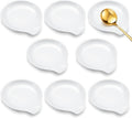 Irenare 8 Pcs Ceramic Spoon Rest for Stove Top, 4.92 Inch Porcelain Spoon Holder, Coffee Utensil Rest Heat Resistant Dishwasher Safe for Home Kitchen Accessories Gift(White)