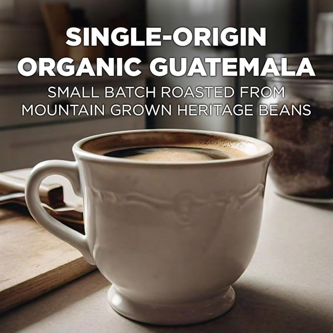 Maud's Organic Guatemalan Coffee Pods, 50 ct, Single Origin Guatemalan Medium Roast Coffee in Single Serve Pods – 100% Arabica Beans, Compatible with Keurig K Cups Maker