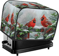 Winter Tree Cardinal Toaster Cover 4 Slice Dust and Fingerprint Protection Toaster Bread Maker Covers Washable Kitchen Small Appliance Covers for Kitchen Accessories Decor Bakeware Women Gift