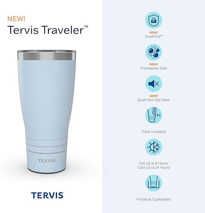 Tervis Traveler Elf Buddy Suit Triple Walled Insulated Tumbler Travel Cup Keeps Drinks Cold & Hot, 30oz, Stainless Steel