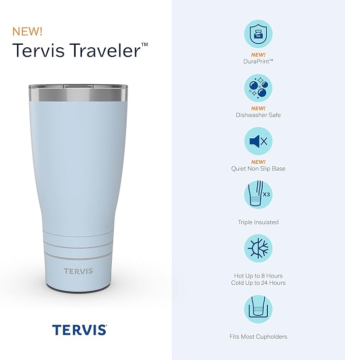 Tervis Traveler Peanuts - Ho Ho Ho Christmas Triple Insulated Tumbler Travel Cup Keeps Drinks Cold & Hot, 30oz, Stainless Steel