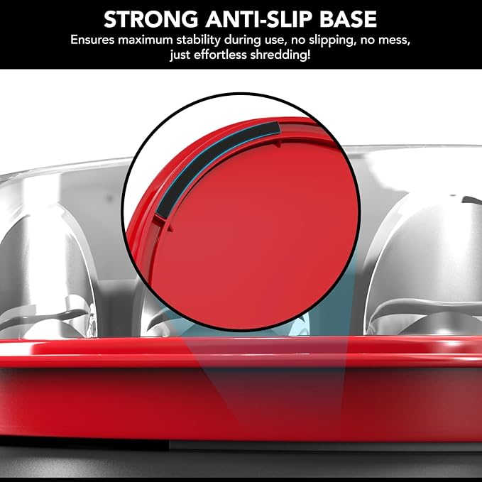 Chicken Shredder with Tray – Fast & Easy Meat Shredder for Pulled Chicken, Pork or Beef – BPA-Free, Anti-Slip Base, Dishwasher Safe – Manual BBQ Gadget – Designed in USA – Cozy Kitchen