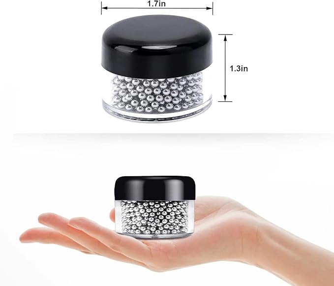 1500 PCS Metal Cleaning Beads Reusable Decanter Beads for Glass Bottles, 304 Stainless Steel Water Bottle Cleaner Balls 3mm Wine Glass Cleaning Beads for Decanters Vases Carafes, Wine Accessories